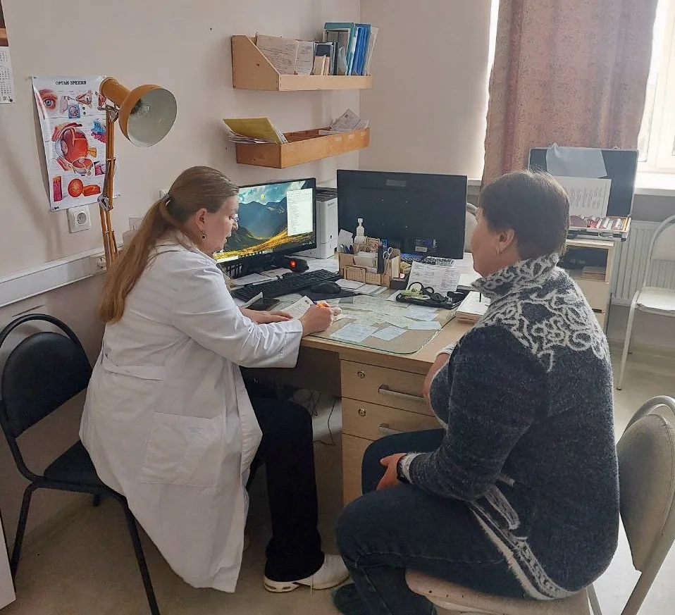 📍Сегодня выездная бригада врачей структурного подразделения ЯОКБ – «Госпиталь ветеранов войн» посетила Любим.